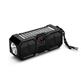 Denver Wireless Bluetooth Speaker with FM Radio & Flashlight - Solar Powered - Black