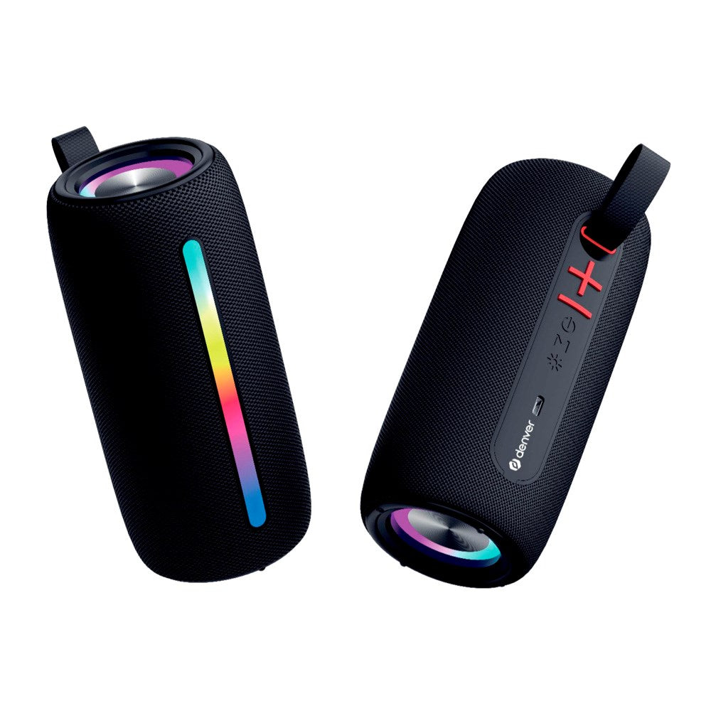 Denver Wireless Bluetooth Speaker with Built-in Dynamic Light - Black
