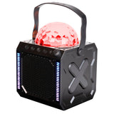 Denver Wireless Bluetooth Speaker with Disco Lights & Microphone - Black
