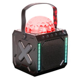 Denver Wireless Bluetooth Speaker with Disco Lights & Microphone - Black