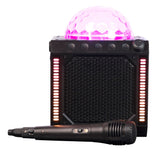 Denver Wireless Bluetooth Speaker with Disco Lights & Microphone - Black