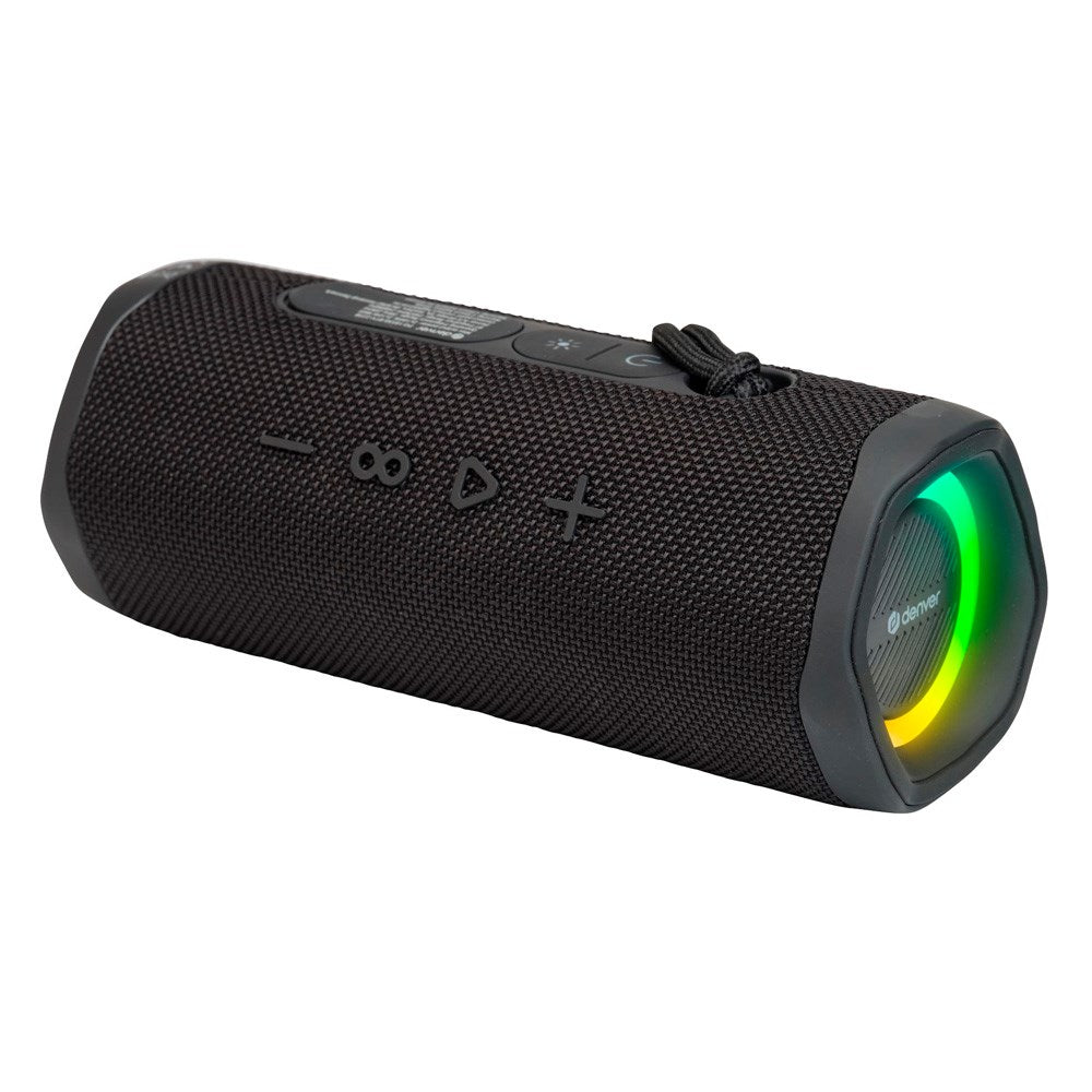 Denver IPX5 Water Resistant Wireless Bluetooth Speaker with Built-in Light - Blue