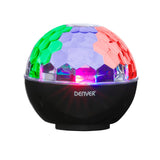 Denver Wireless Bluetooth Speaker with Colorful Disco Lights - Black