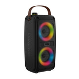 Denver Wireless Bluetooth Speaker with Dynamic Light & Handle - Black / Brown