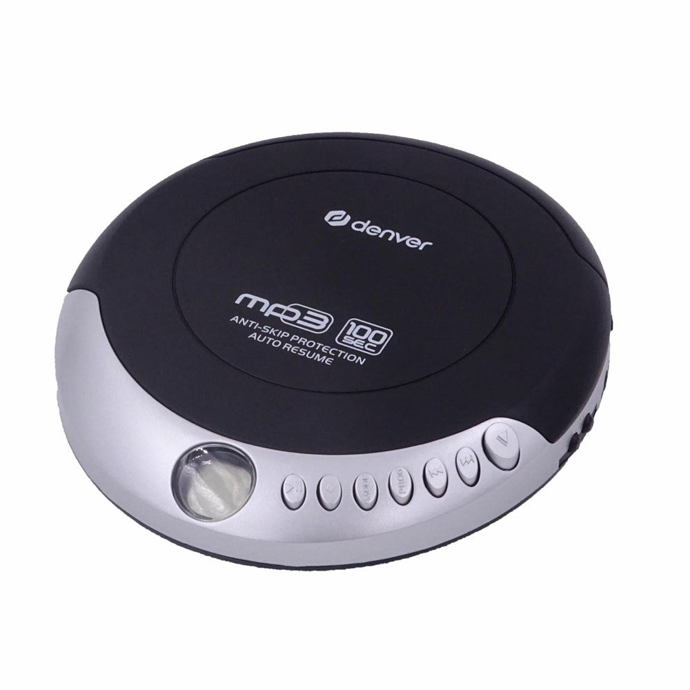 Denver DMP-391 Portable CD Player with Resume Function & Headphones - Black
