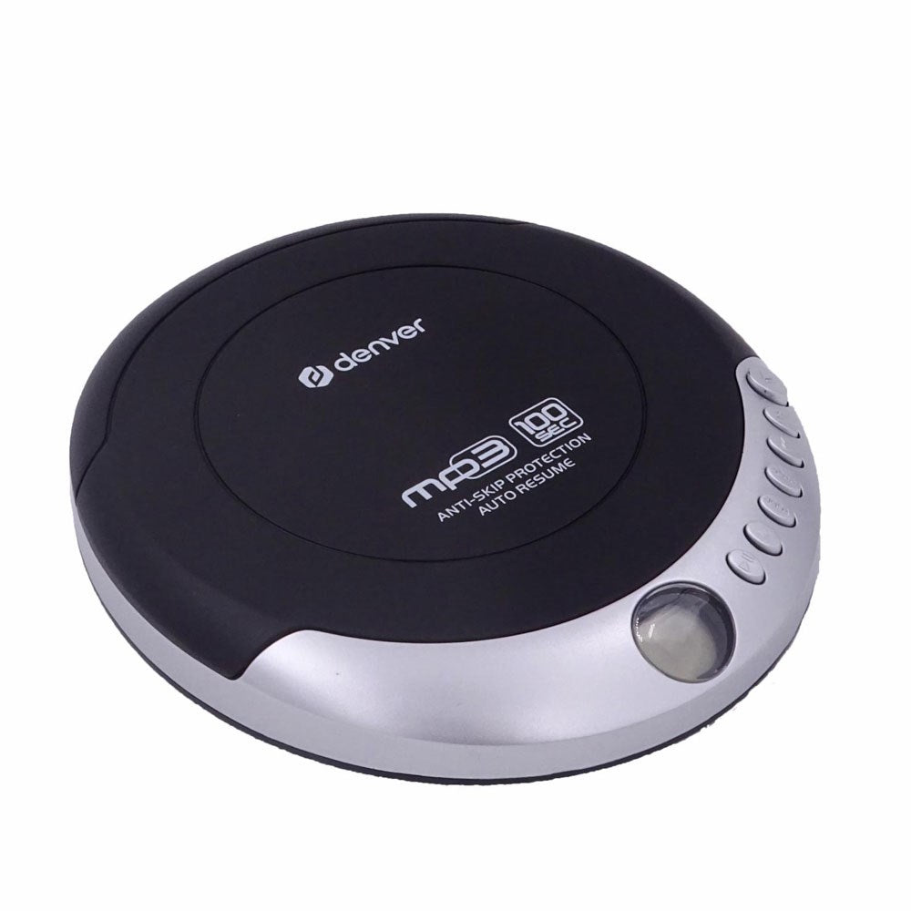 Denver DMP-391 Portable CD Player with Resume Function & Headphones - Black