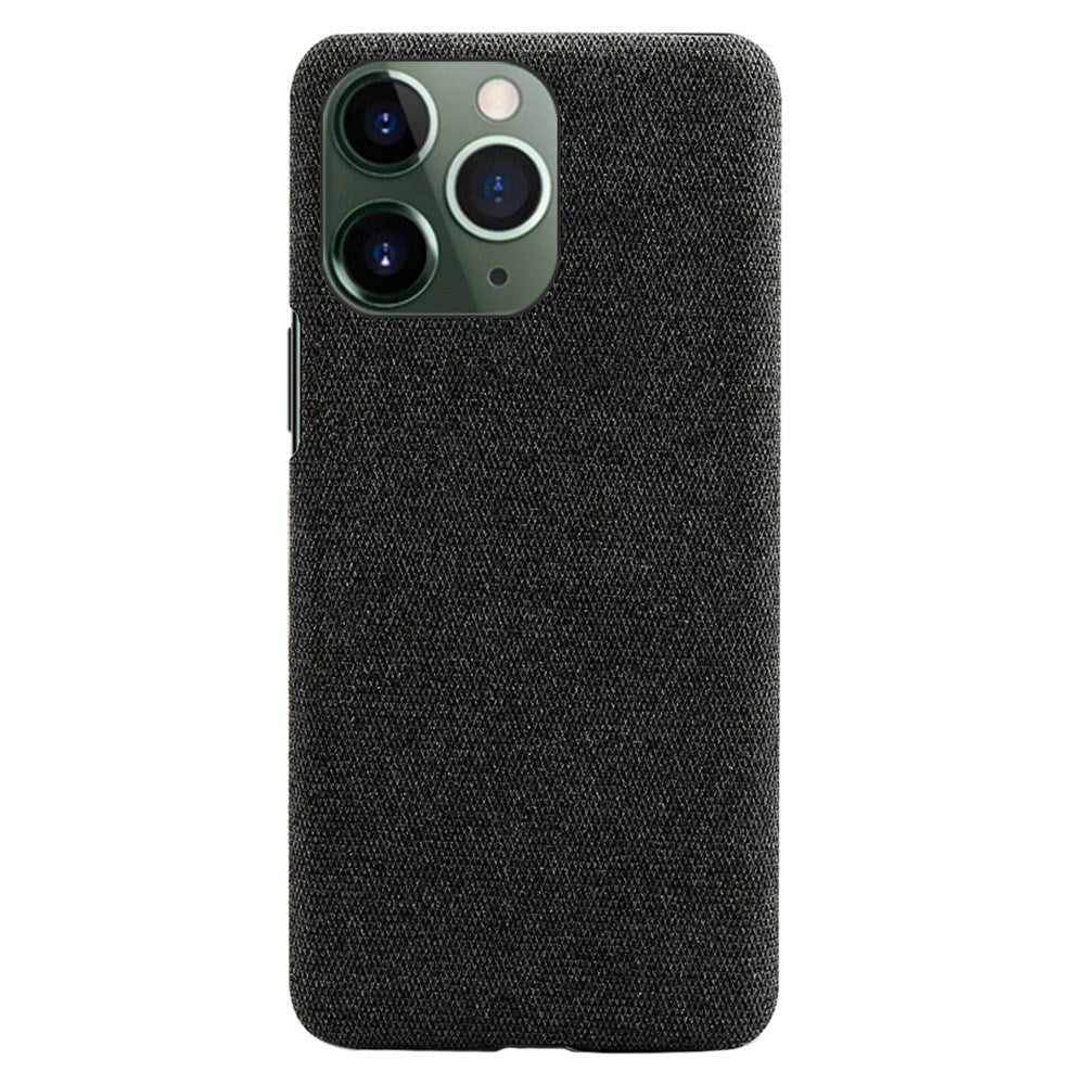 iPhone 14 Pro Fabric Plastic Back Case - Black