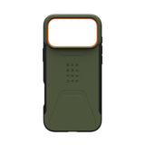 iPhone 17 Pro Max UAG Civilian Case - MagSafe Compatible - Green / Orange