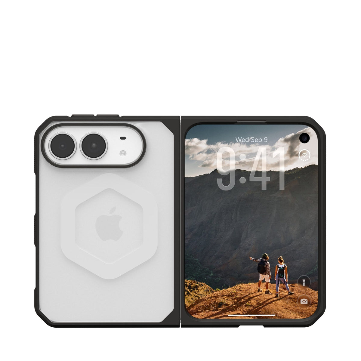 iPhone Duo UAG Mouve Case - MagSafe Compatible - Transparent / Black