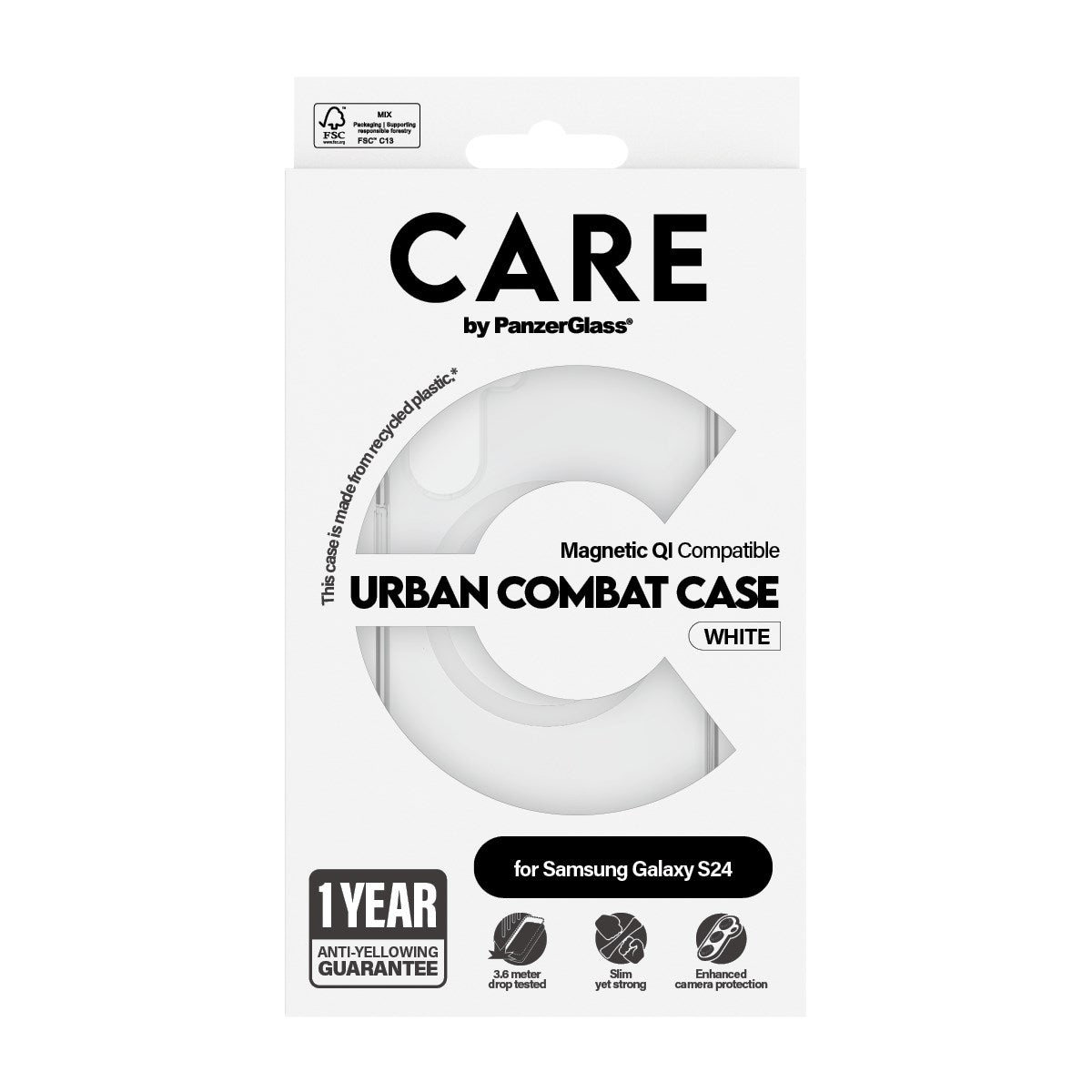 CARE by PanzerGlass Samsung Galaxy S24 FLAGSHIP Urban Combat Case - Transparent