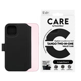 CARE by PanzerGlass iPhone 15 Feature Tango 2-in-1 Flip Case with Wallet - Black