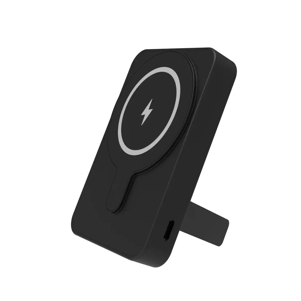 Denver PBW-5000B Magnetic 5000mAh PowerBank with Kickstand - MagSafe Compatible - Black