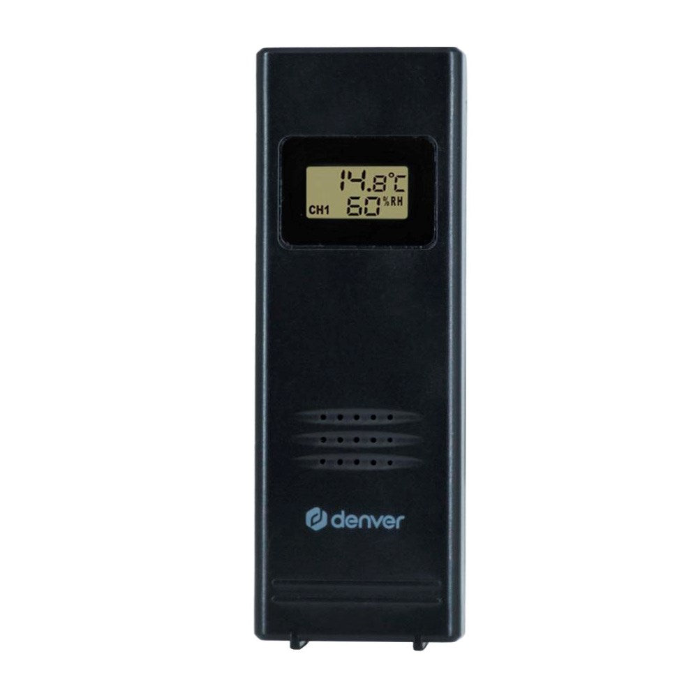 Denver Weather Station with Built-in Clock & Colorful Display - Black