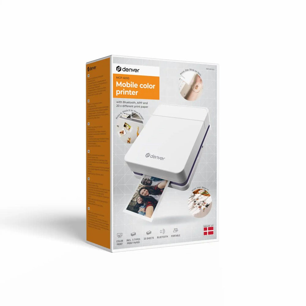 Denver MCP-6010 Bluetooth Printer - White