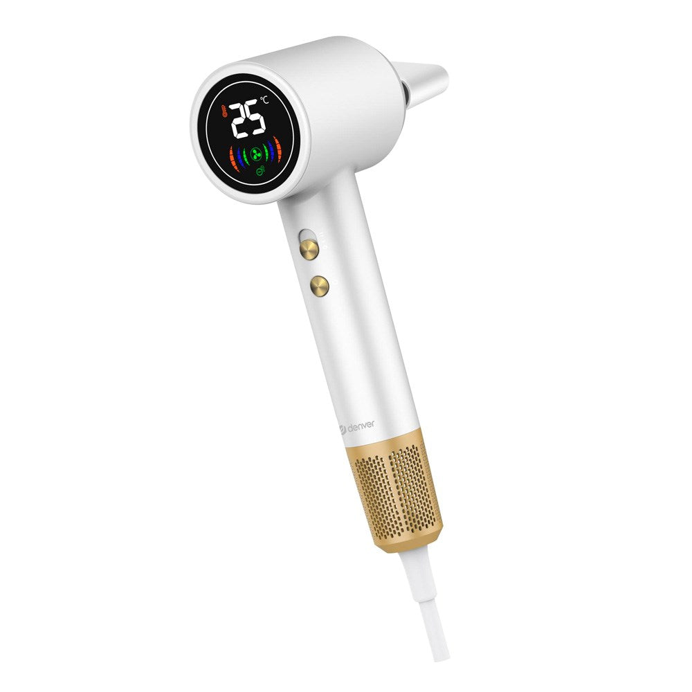 Denver High Speed Hair Dryer with LED Display - White