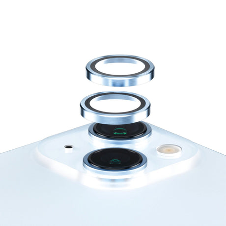 iPhone 15 / 15 Plus PanzerGlass Hoops - Camera Protection - Platinum Strength - Transparent / Blue