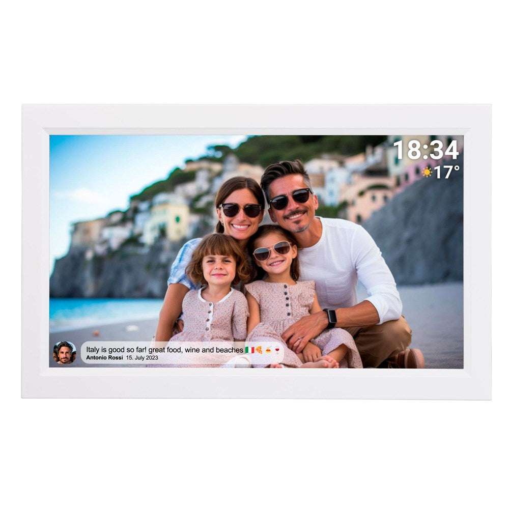 Denver HD Digital WiFi Photo Frame with Frameo Photo Software - 15.6" / 16GB - White
