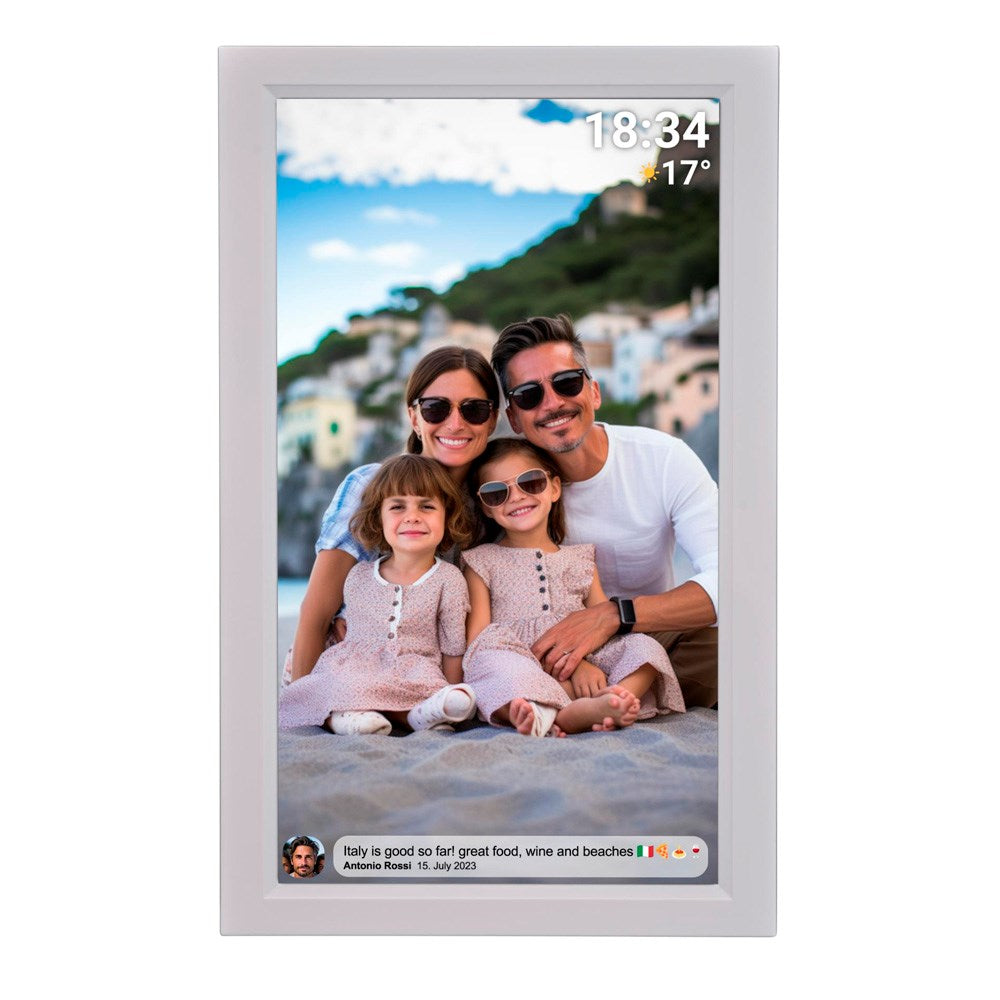 Denver HD Digital WiFi Photo Frame with Frameo Photo Software - 15.6" / 16GB - White