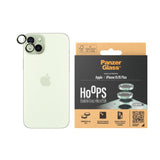 iPhone 15 / 15 Plus PanzerGlass Hoops - Camera Protection - Platinum Strength - Transparent / Green