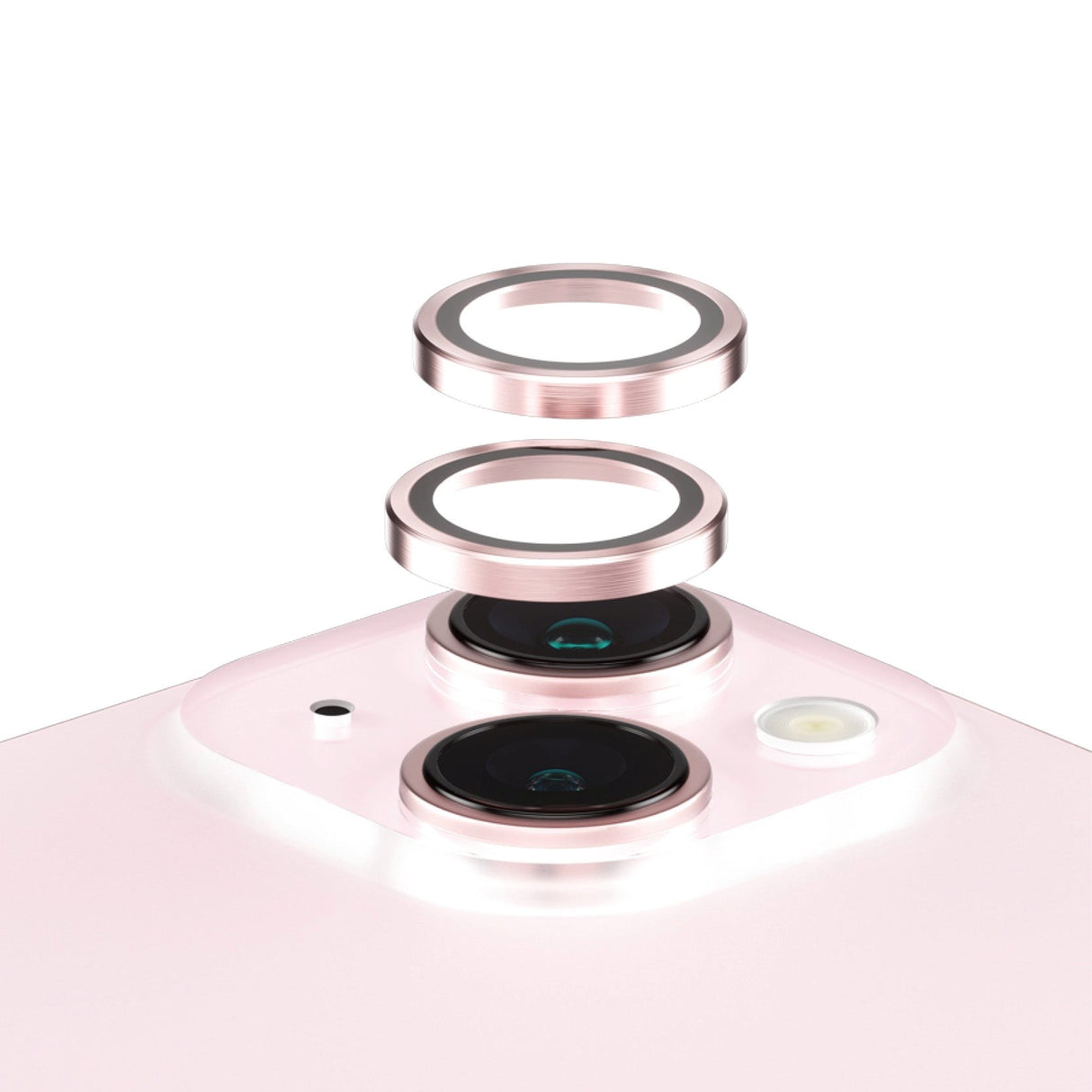 iPhone 15 / 15 Plus PanzerGlass Hoops - Camera Protection - Platinum Strength - Transparent / Pink