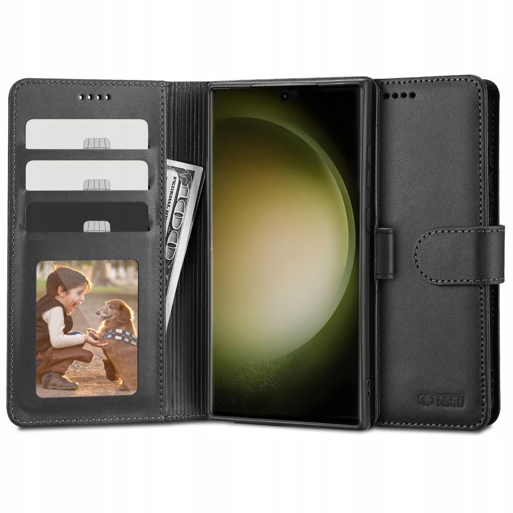 Samsung Galaxy S23 Ultra Tech-Protect Wallet Case - Black