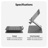 Hyper HyperSpace Ergonomic Adjustable Laptop Stand - Space Grey