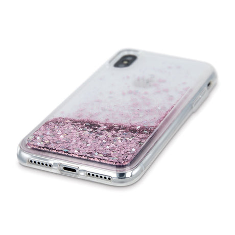 Samsung Galaxy S23 Transparent Glitter Case - Pink