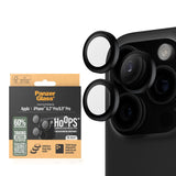 iPhone 16 Pro / 16 Pro Max PanzerGlass Hoops - Camera Protection - Transparent / Black