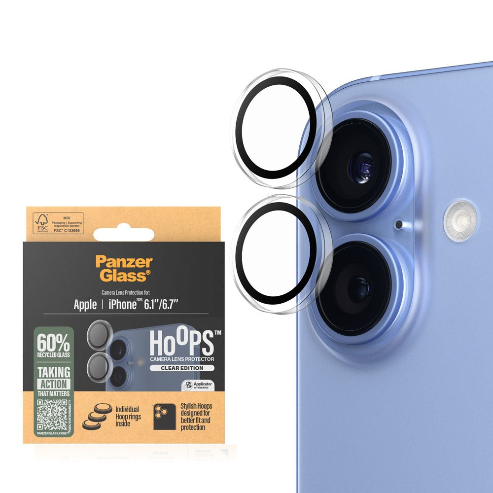 iPhone 16 / 16 Plus PanzerGlass Hoops - Camera Protection - Transparent