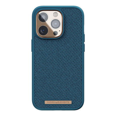 iPhone 14 Pro Textile Case Njord By Elements - Tonal / Blue