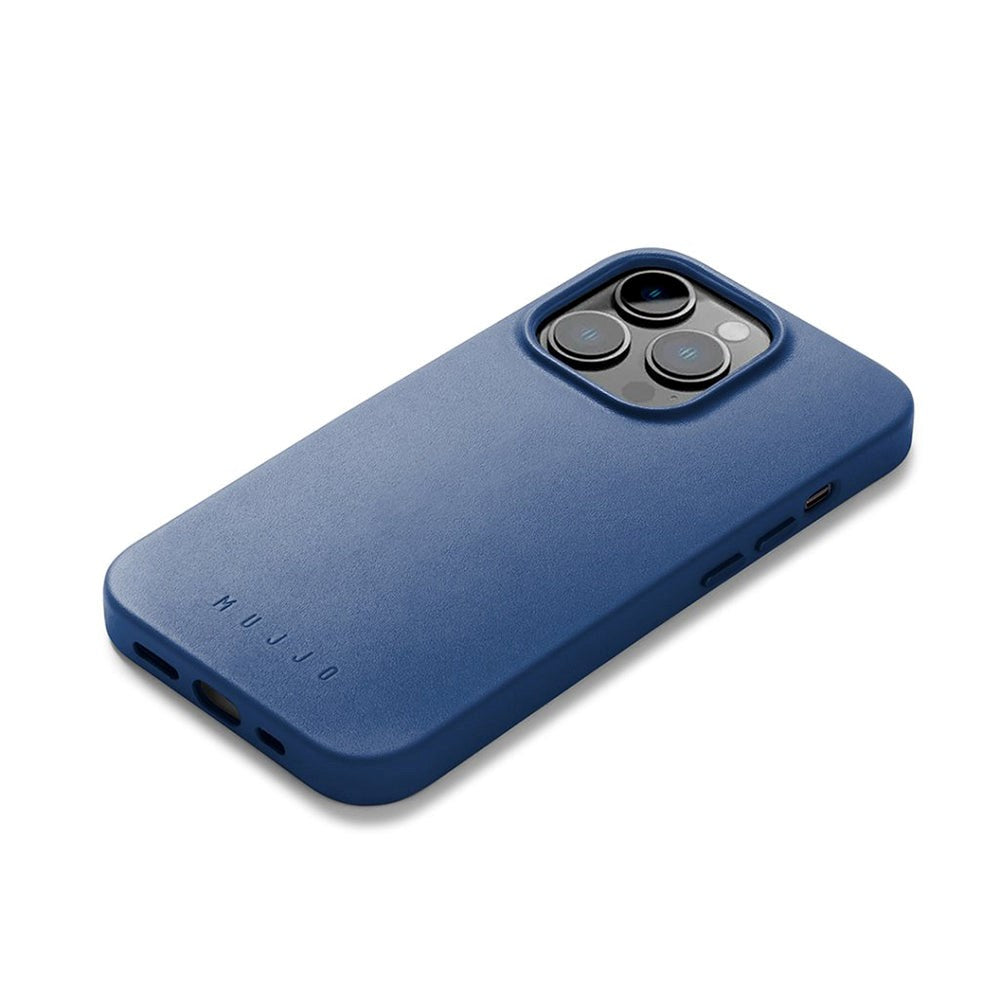 Mujjo iPhone 14 Pro Leather Case - MagSafe Compatible - Blue