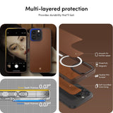 iPhone 15 Pro Max Cyrill Kajuk Mag Hybrid Case - MagSafe Compatible - Saddle Brown