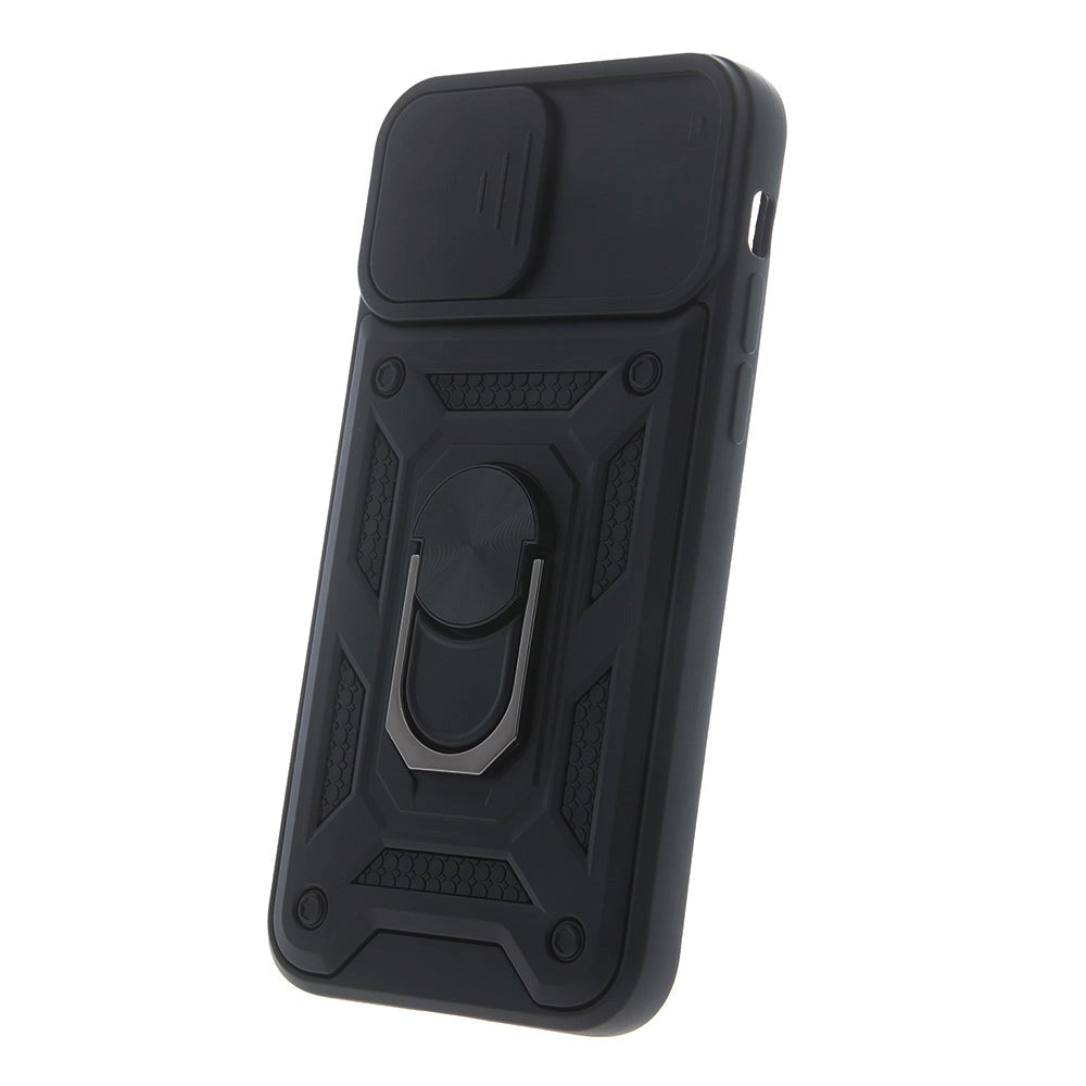 iPhone 13 Defender Tough Case w. Magnetic Kickstand & Cam Slider - Black