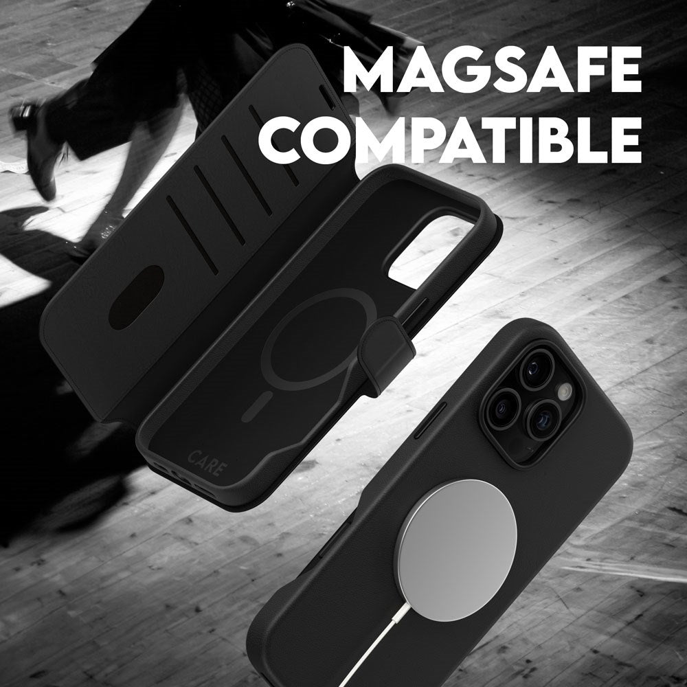 CARE by PanzerGlass iPhone 16 Pro Max Feature Tango 2-in-1 Flip Case with Wallet - Black