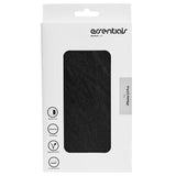 Essentials iPhone 12 / 12 Pro PU Leather Flip Cover w. Card Holder - Black