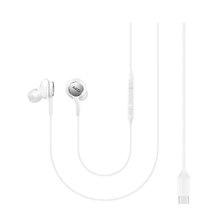 Original Samsung In-Ear Headphones Type-C Plug w. Microphone and Remote - White