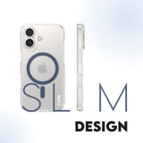 CARE by PanzerGlass iPhone 16 FLAGSHIP Urban Combat Case - MagSafe Compatible - Transparent / Coronet Blue