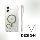 CARE by PanzerGlass iPhone 16 Plus FLAGSHIP Urban Combat Case - MagSafe Compatible - Transparent / Piquant Green
