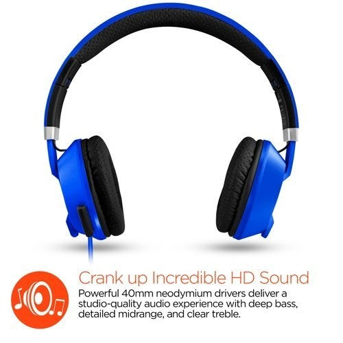 HyperGear V30 Stereo Headphones - Blue