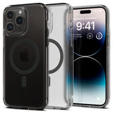 iPhone 14 Pro Spigen Ultra Hybrid Case - MagSafe Compatible - Matte Transparent / Frost Black (DEMO)