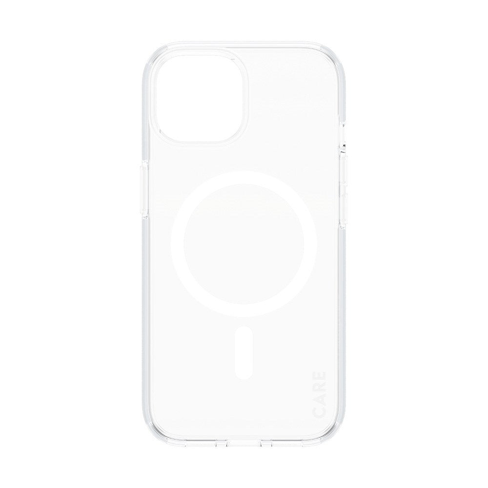 CARE by PanzerGlass iPhone 15 FLAGSHIP Urban Combat Case - MagSafe Compatible - Transparent / White