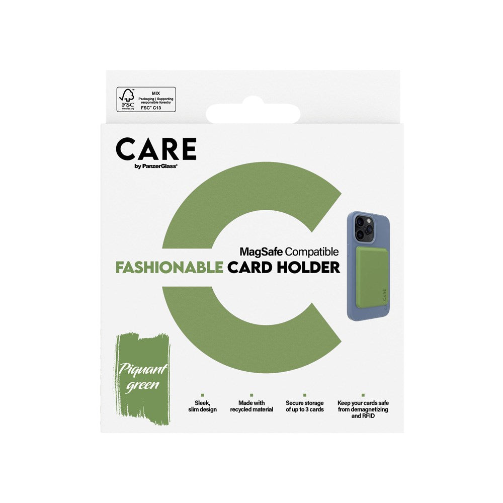 CARE by PanzerGlass Cardholder for Mobile - MagSafe Compatible - Green