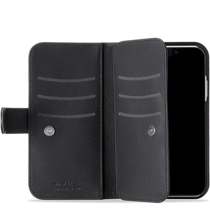 Holdit iPhone 11 Extended Magnet Case Leather Wallet Case - Black