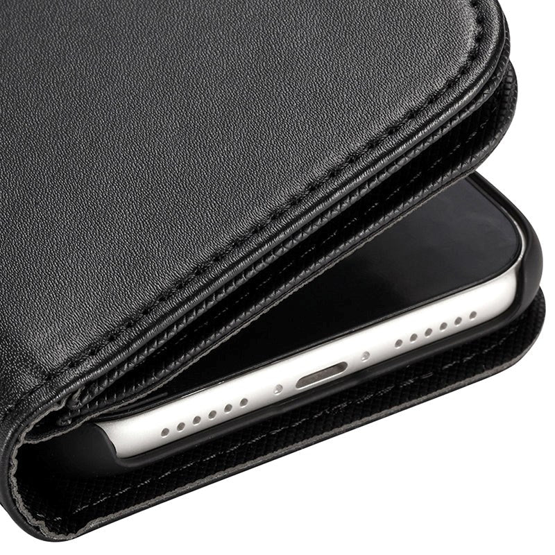 Holdit iPhone 11 Extended Magnet Case Leather Wallet Case - Black