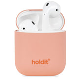 Holdit Nygård Silicone Case For AirPods (1st & 2nd gen.) - Pink Peach