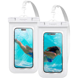 Spigen A601 Universal Waterproof Case Pouch - 2 Pack - White / Transparent (Max. Phone: 169 x 90mm)