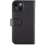 Holdit iPhone 13 Pro Extended Magnet Case Leather Wallet Case - Black