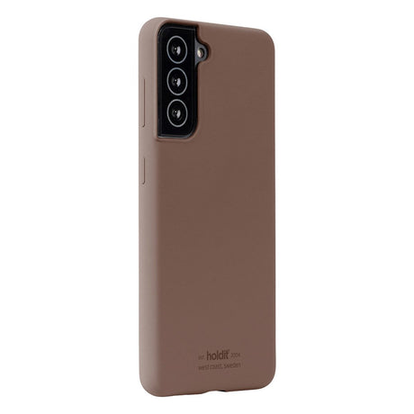 Holdit Samsung Galaxy S22 Soft Touch Silicone Case - Dark Brown