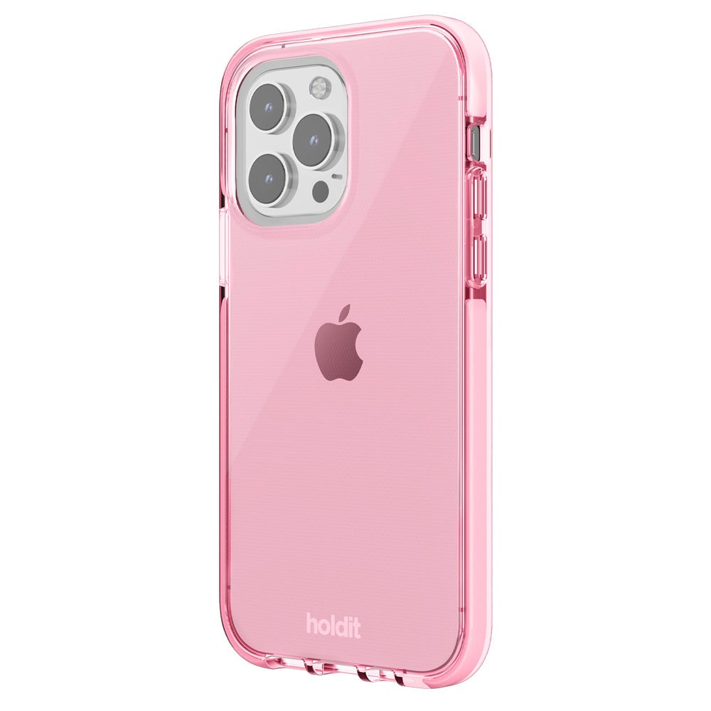 Holdit iPhone 14 Pro Seethru Case - Bright Pink