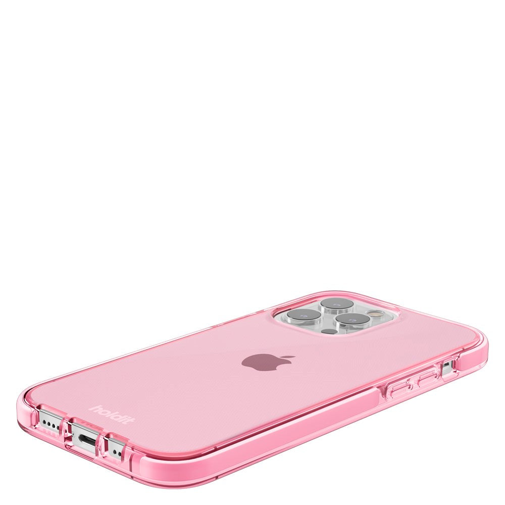 Holdit iPhone 14 Pro Seethru Case - Bright Pink